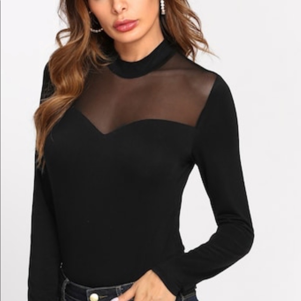 sheer front top